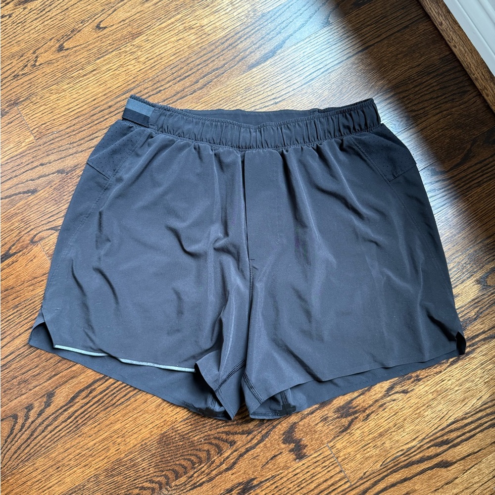 Casual Black Elastic Waist Shorts